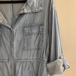 Lightweight Long Denim Jacket